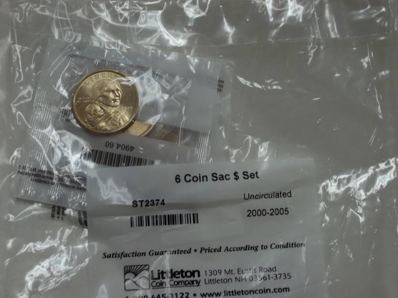 2000 - 2005 Uncirculated  Sacagawea 6 coin Dollar set