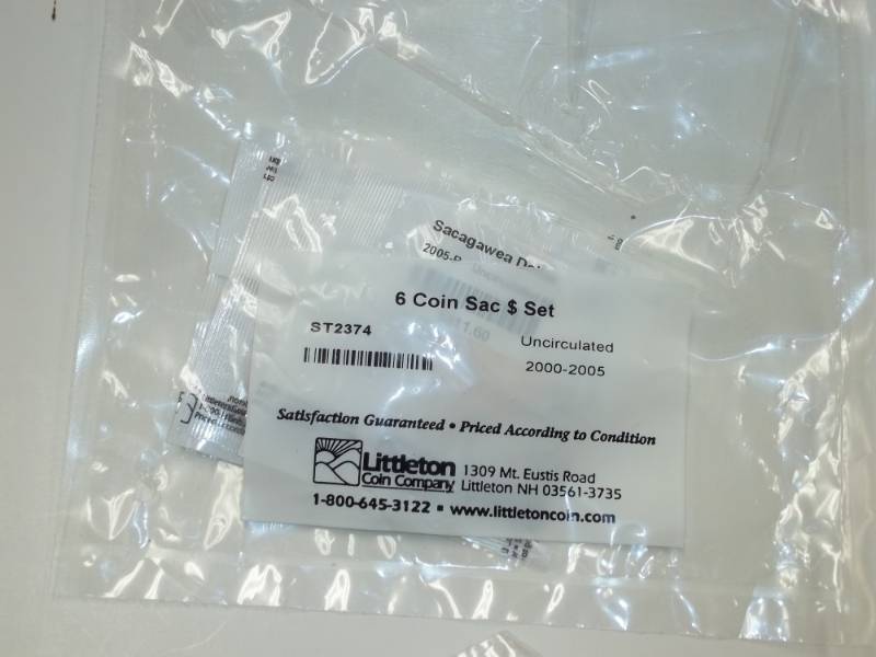 2000 - 2005 Uncirculated  Sacagawea 6 coin Dollar set