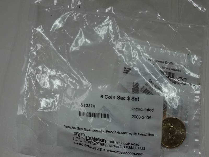 2000 - 2005 Uncirculated  Sacagawea 6 coin Dollar set