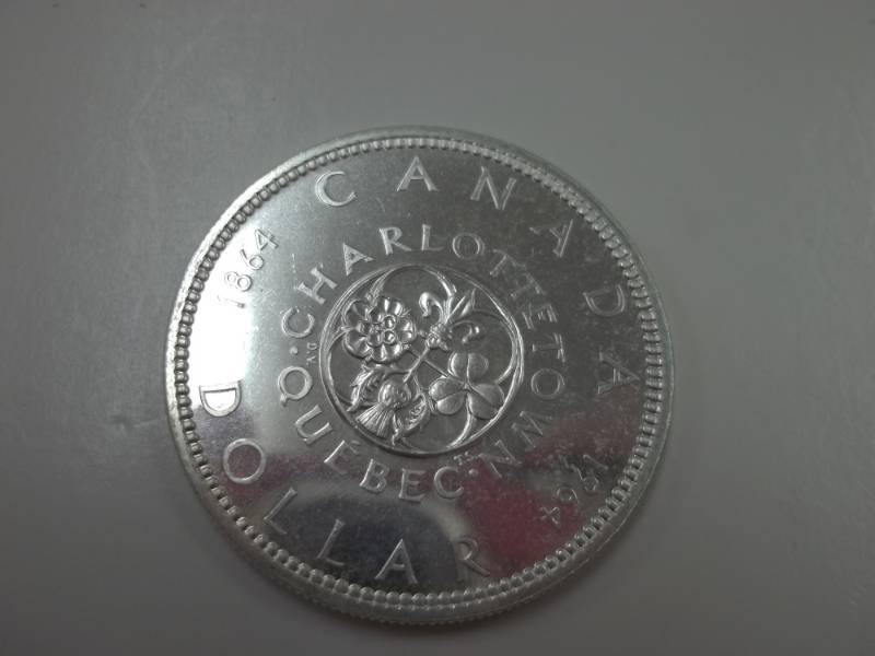 1964 CANADA SILVER DOLLAR COIN- CANADIAN CENTENNIAL SILVER COIN 80% Silver