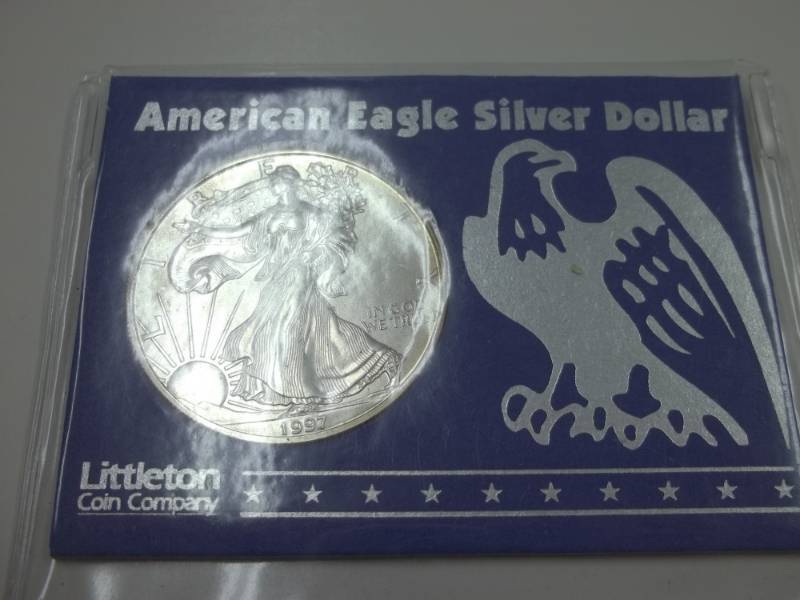 Silver American Eagle 1 Oz. Fine Silver Year 1997 Coin .999%