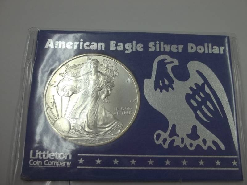 Silver American Eagle 1 Oz. Fine Silver Year 1997 Coin .999%