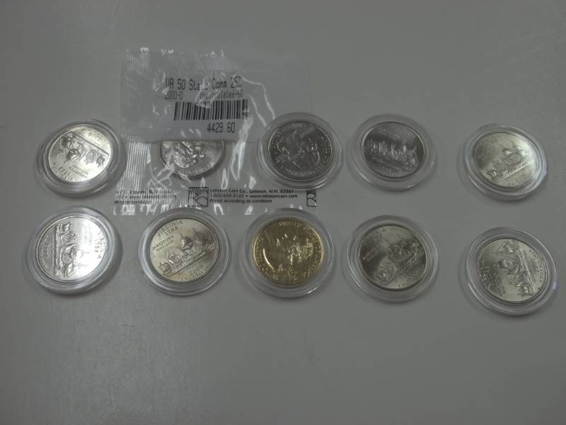10 - 2000 Virginia Quarters in case