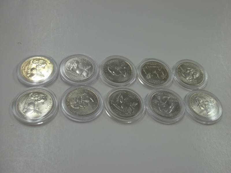 10 - 2004 Wisconsin Quarters in case