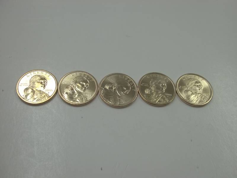 5 - 2000 Sacagawea Dollars