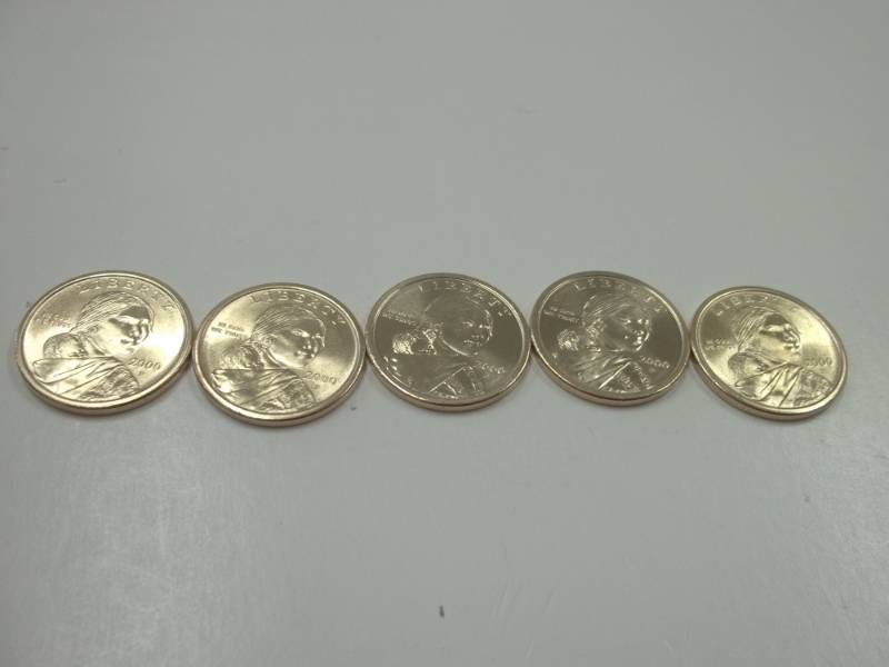 5 - 2000 Sacagawea Dollars