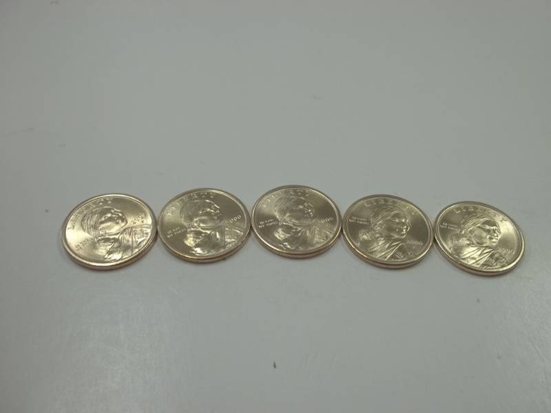 5 - 2000 Sacagawea Dollars