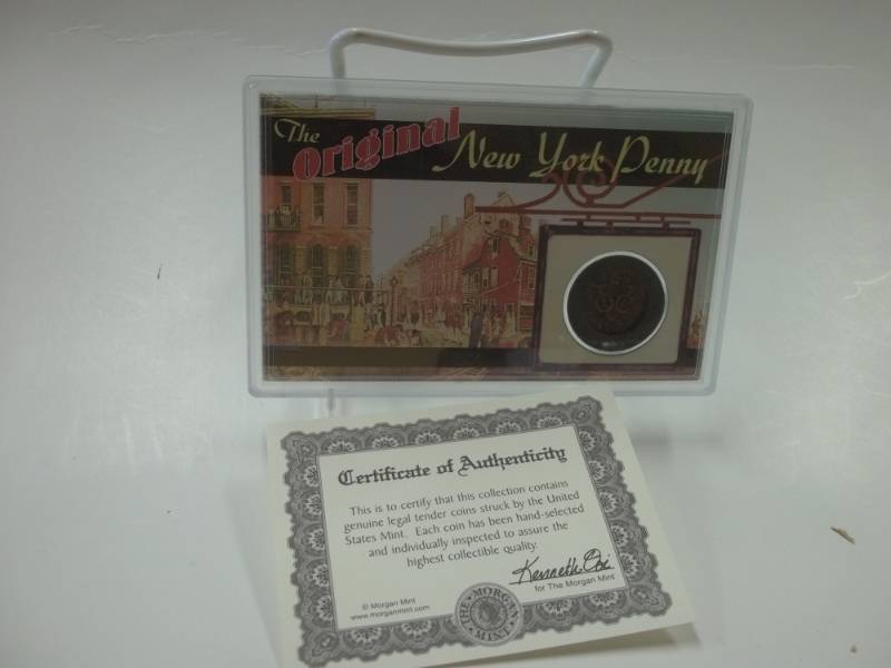 The Original New York Penny with Certificate of Authenticity