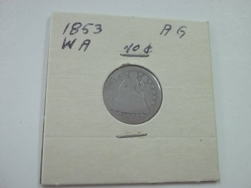 1853 Seated Dime