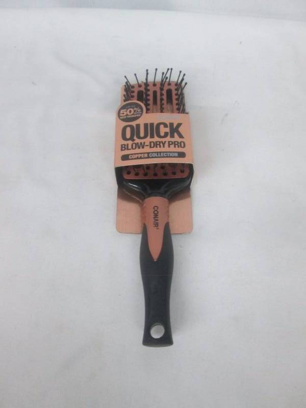 lot 100 image: Conair Quick Blo-Dry Vented Copper Brush