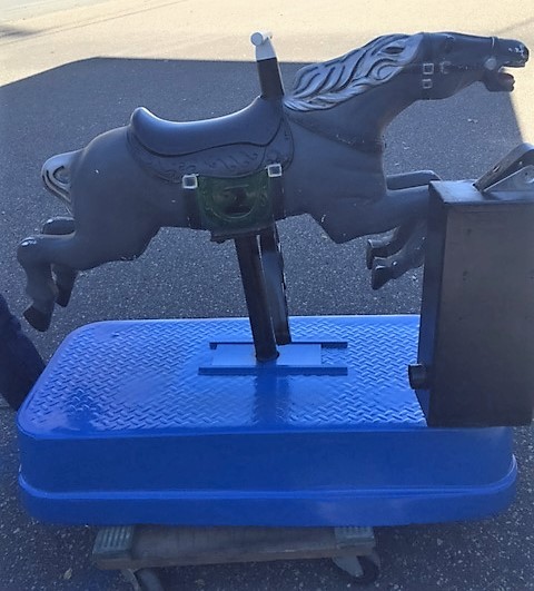 Black Race Horse Kiddie Ride - Horse 2