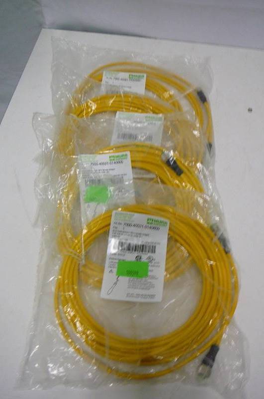 Murr #7000-40021-0140600 M12 Male Straight  m 12 Female Straight PVC 4x10 34 yellow 4 Count