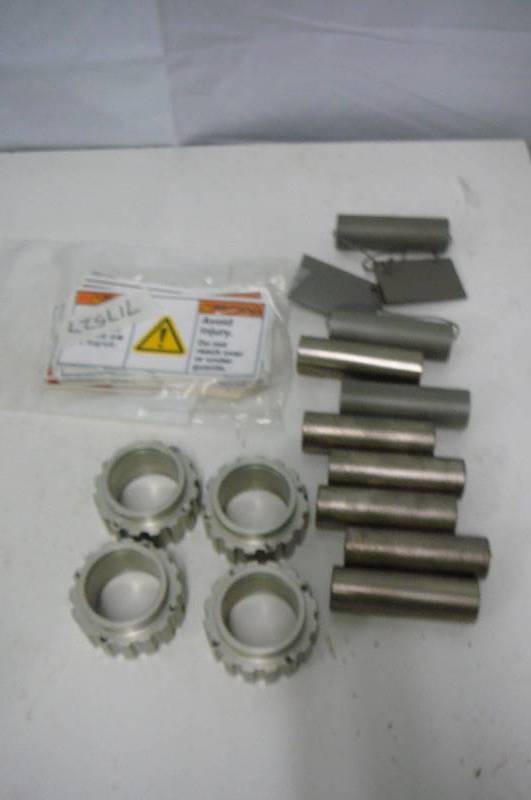 Part Alum Pullies  Steel Bushings Warning Lables