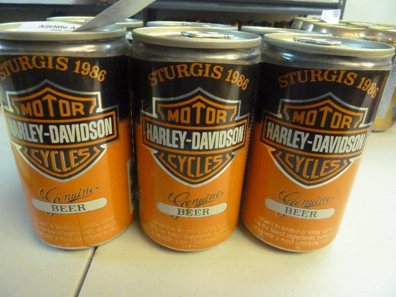 lot 453 image: Harley Davidson Collectible Unopened Beer Cans