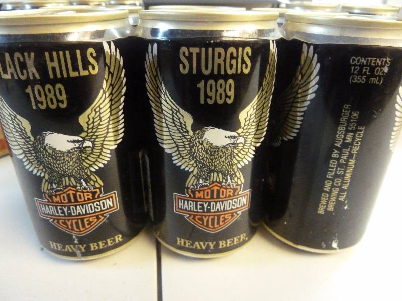lot 461 image: Harley Davidson Collectible Unopened Beer Cans