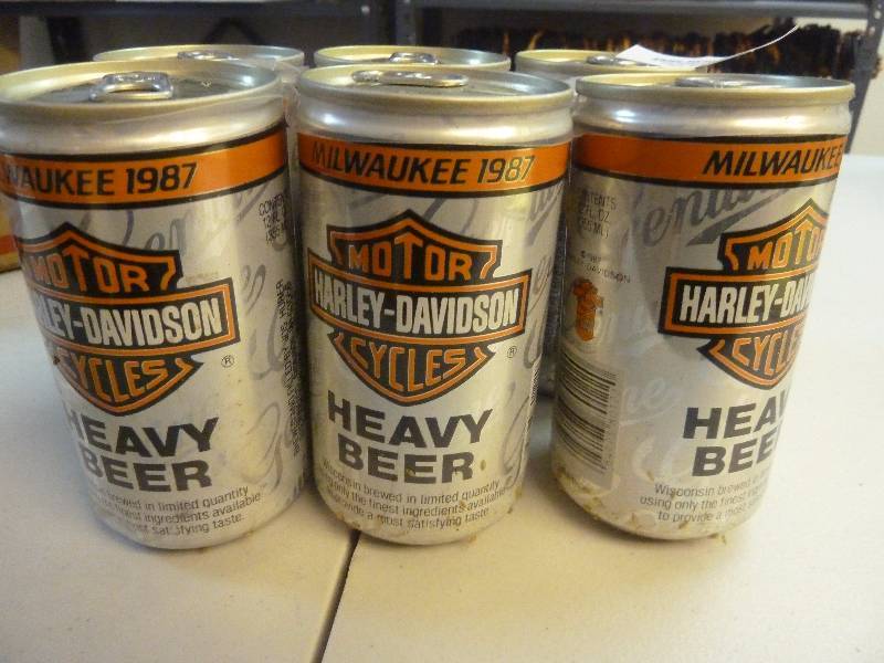 lot 469 image: Harley Davidson Collectible Unopened Beer Cans