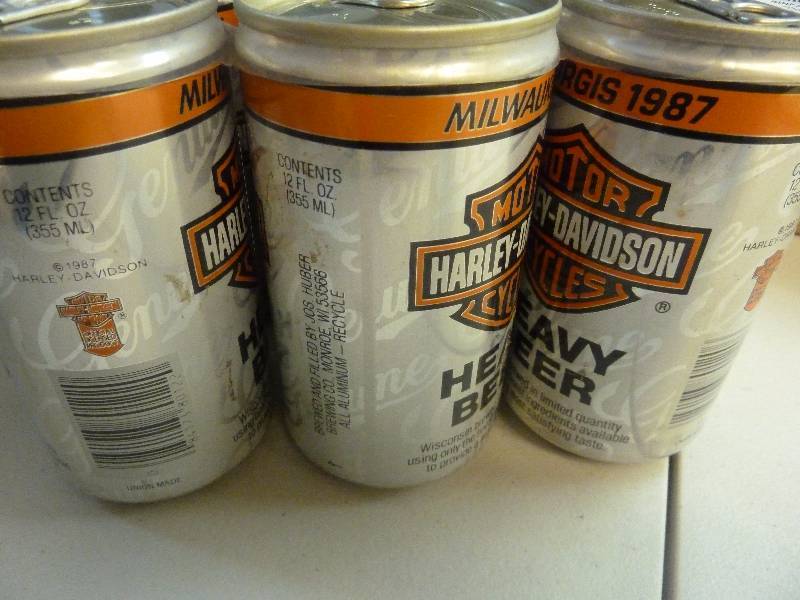 lot 483 image: Harley Davidson Collectible Unopened Beer Cans