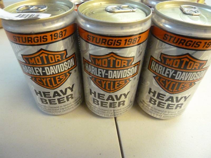 lot 484 image: Harley Davidson Collectible Unopened Beer Cans