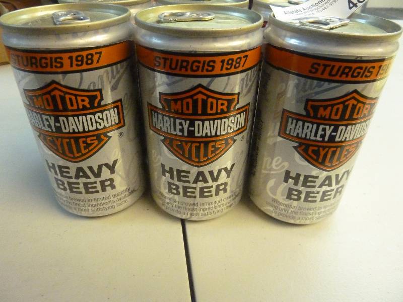 lot 486 image: Harley Davidson Collectible Unopened Beer Cans
