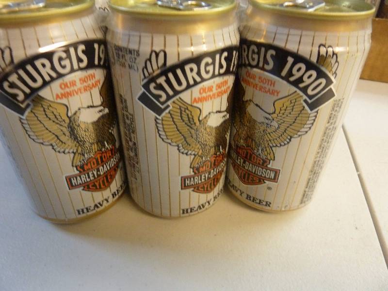 lot 492 image: Harley Davidson Collectible Unopened Beer Cans