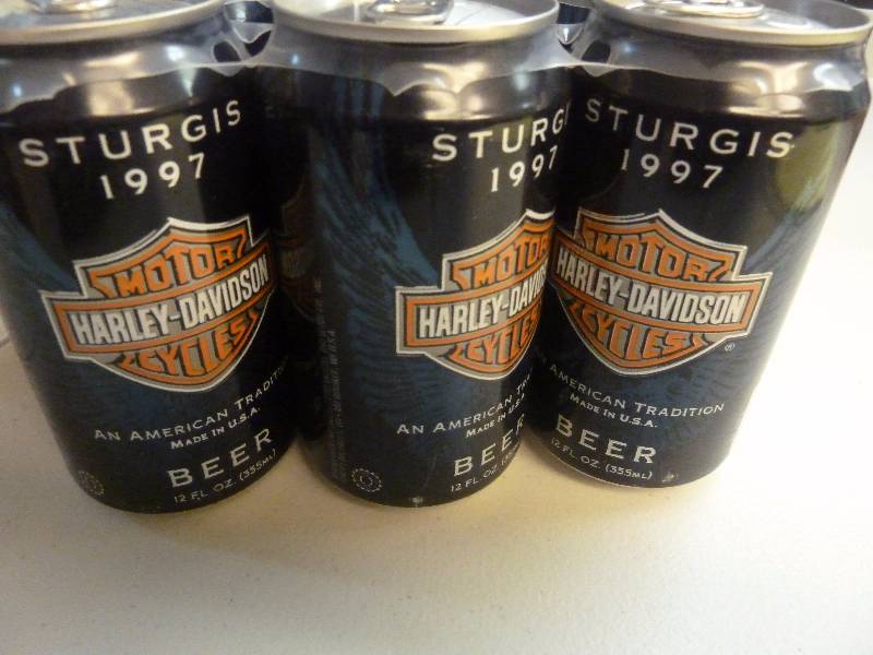lot 501 image: Harley Davidson Collectible Unopened Beer Cans