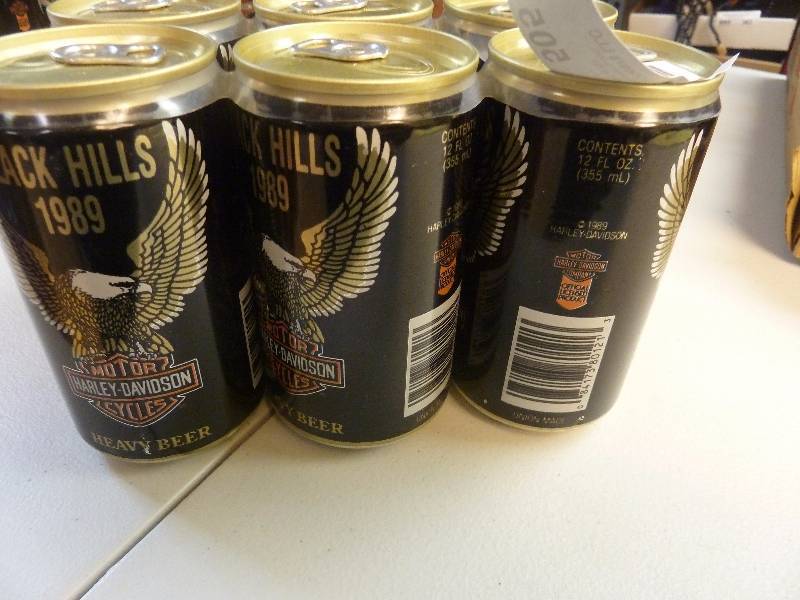 lot 505 image: Harley Davidson Collectible Unopened Beer Cans