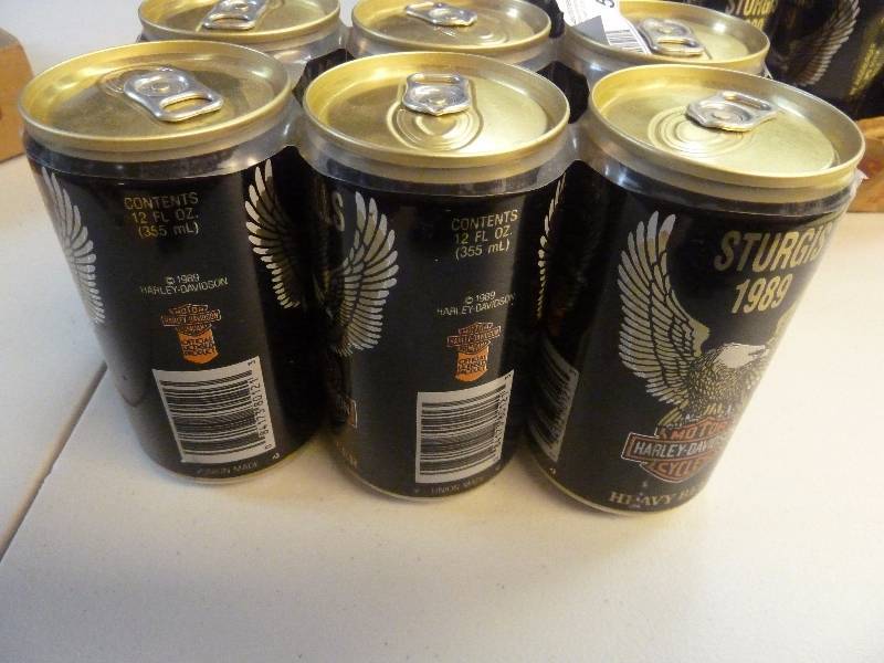 lot 506 image: Harley Davidson Collectible Unopened Beer Cans