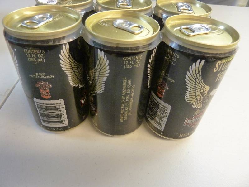 lot 504 image: Harley Davidson Collectible Unopened Beer Cans