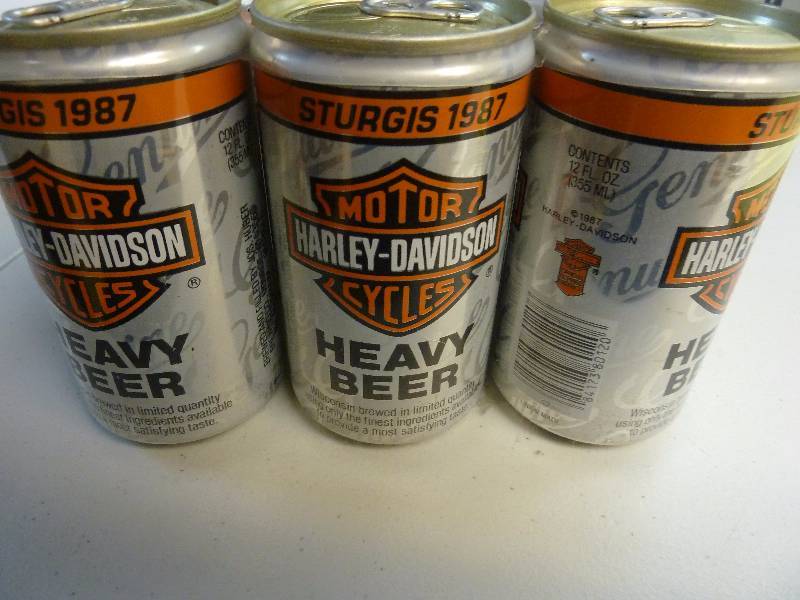 lot 514 image: Harley Davidson Collectible Unopened Beer Cans