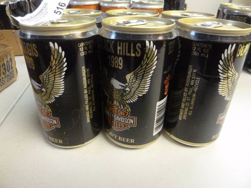 lot 516 image: Harley Davidson Collectible Unopened Beer Cans