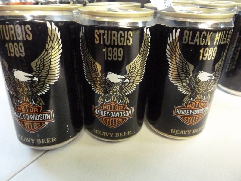 lot 521 image: Harley Davidson Collectible Unopened Beer Cans