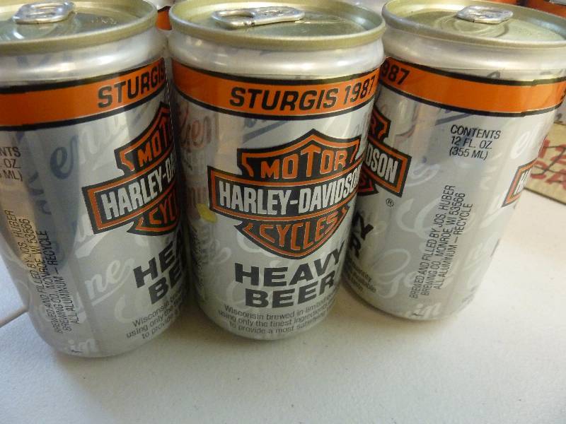 lot 529 image: Harley Davidson Collectible Unopened Beer Cans