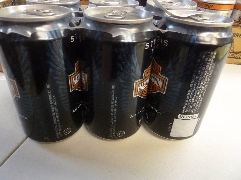 lot 531 image: Harley Davidson Collectible Unopened Beer Cans