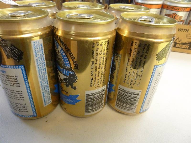 lot 534 image: Harley Davidson Collectible Unopened Beer Cans
