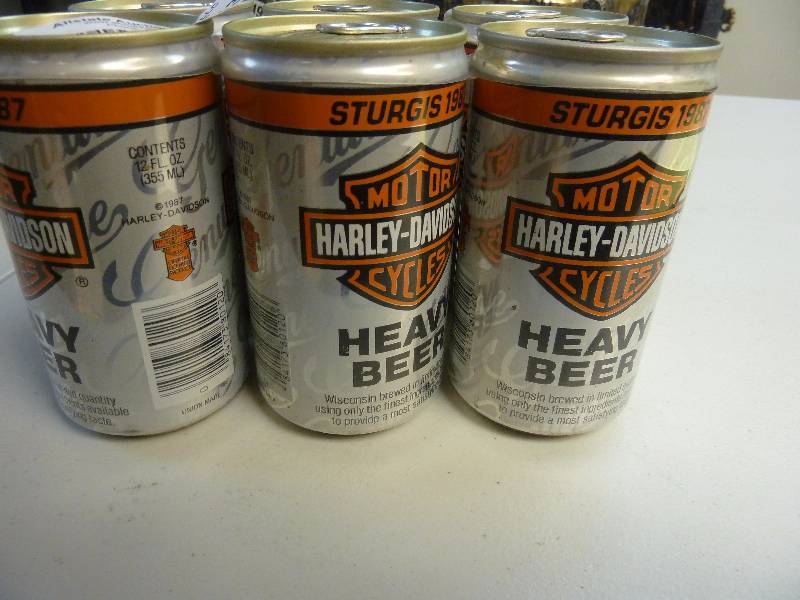 lot 536 image: Harley Davidson Collectible Unopened Beer Cans