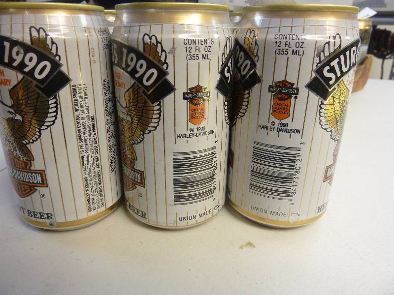 lot 542 image: Harley Davidson Collectible Unopened Beer Cans