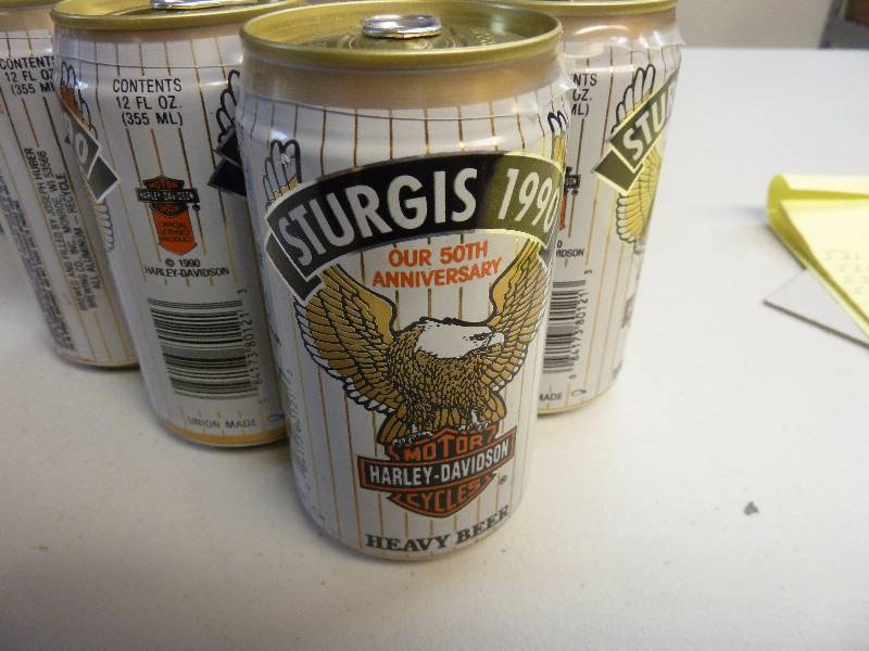 lot 539 image: Harley Davidson Collectible Unopened Beer Cans