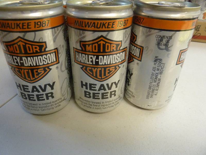 lot 545 image: Harley Davidson Collectible Unopened Beer Cans