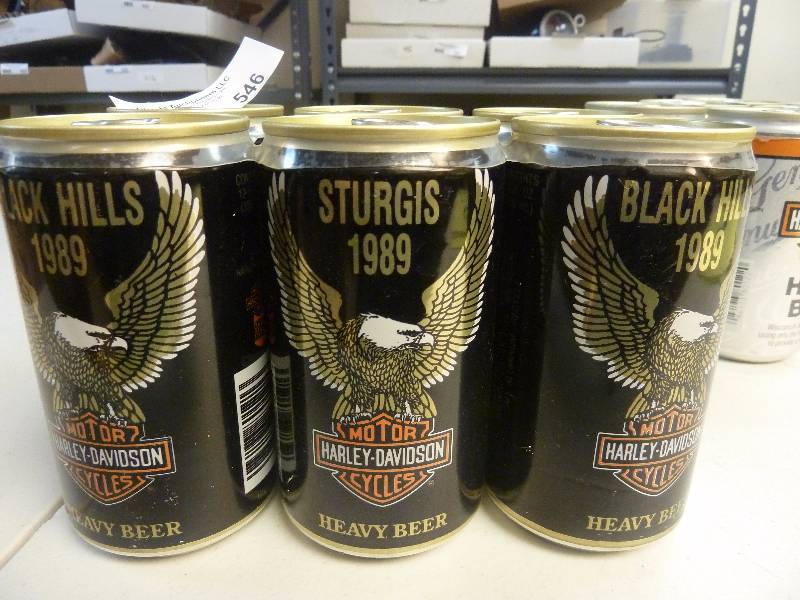 lot 546 image: Harley Davidson Collectible Unopened Beer Cans