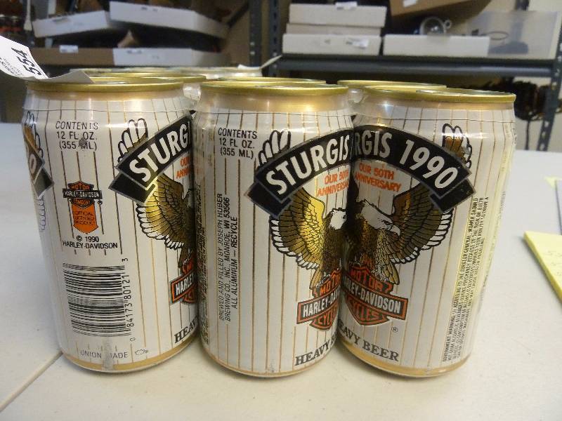lot 554 image: Harley Davidson Collectible Unopened Beer Cans