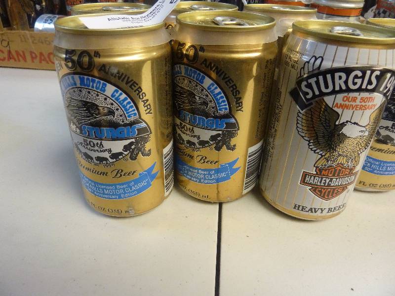 lot 565 image: Harley Davidson Collectible Unopened Beer Cans