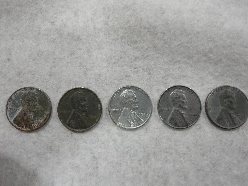 1943 Steel Wheat Penny (Set of 5)
