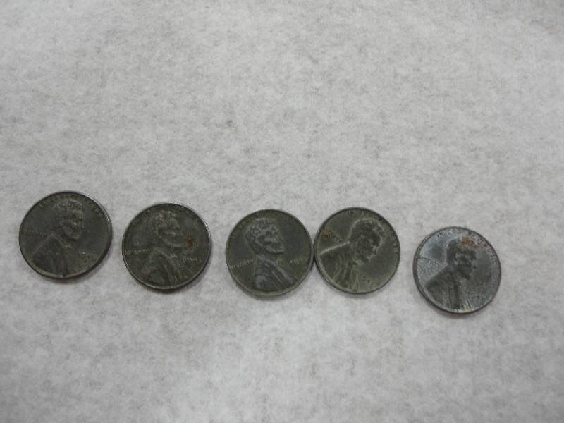 1943 Steel Wheat Penny (Set of 5)