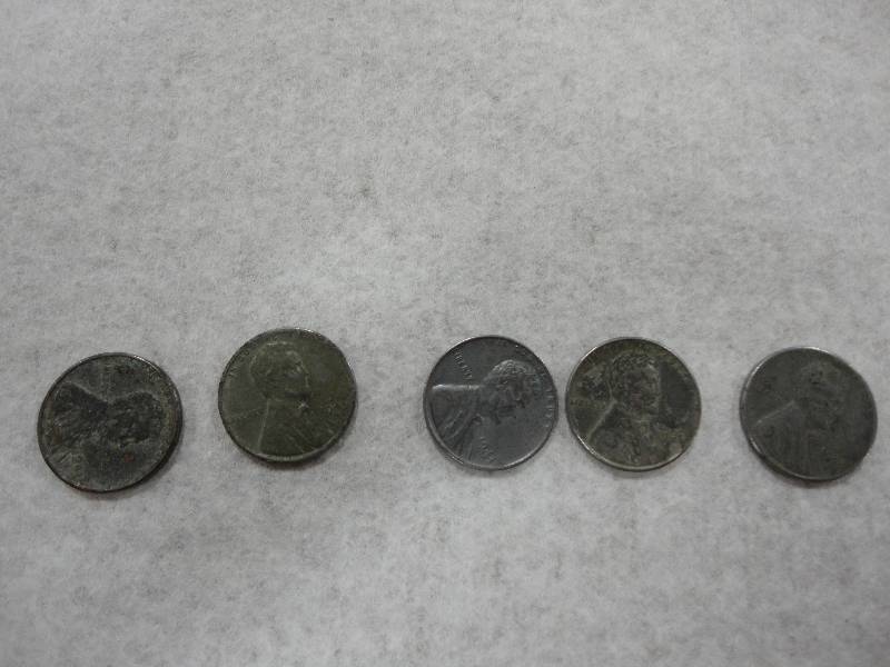 1943 Steel Wheat Penny (Set of 5)