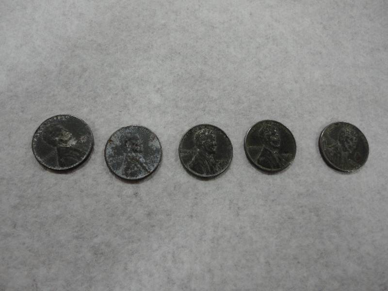 1943 Steel Wheat Penny (Set of 5)