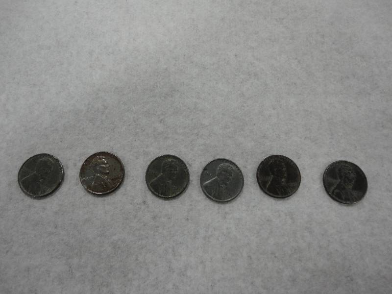 1943 Steel Wheat Penny (Set of 6)