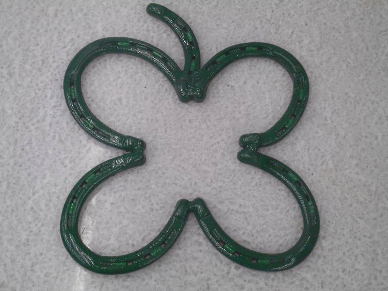 Handmade 4-Leaf Clover, Welded Hors...