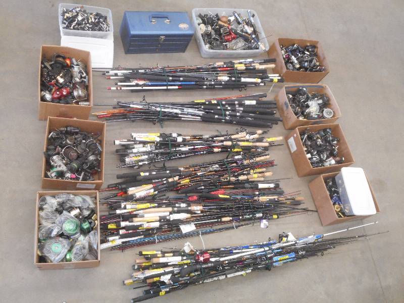 Large Lot Of Fishing Rod & Reel Rep...