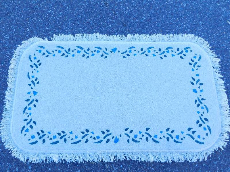 2x4 Hand Painted Fringed Rug