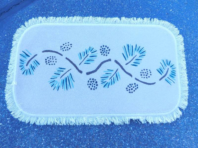 2x4 Hand Painted Fringed Rug